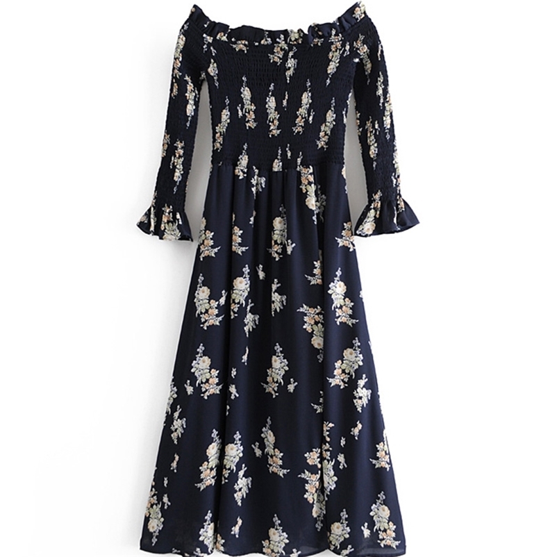 Summer Long Dress Off Shoulder Puff Sleeve Stretchable Female Casual Floral Print Clothes 210524, As the photo
Summer Long Dress Off Shoulder Puff Sleeve Stretchable Female Casual Floral Print Clothes 210524, As the photo