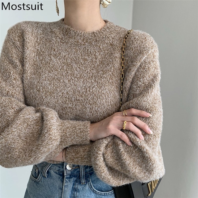 Solid Fashion O-neck Knitted Pullover Sweater Women Spring Full Sleeve Basic Korean Female Jumpers Tops Femme 210518, Grey
Solid Fashion O-neck Knitted Pullover Sweater Women Spring Full Sleeve Basic Korean Female Jumpers Tops Femme 210518, Grey