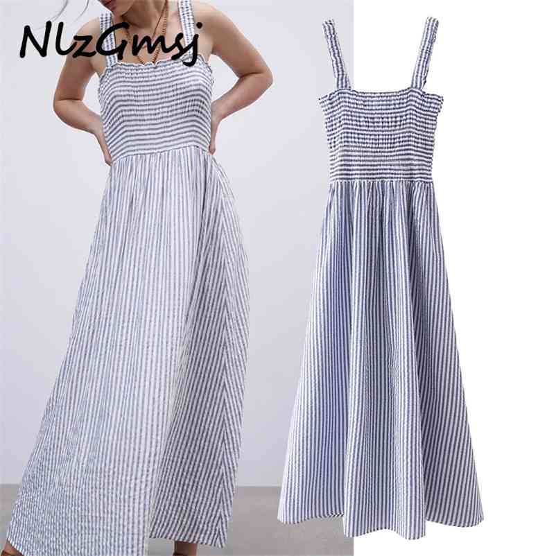 Dress Women Summer Stripe Slip Midi Woman Elegant Ruffle Ruched Bohemian Casual Ladies es Robe 04 210628, As picture
Dress Women Summer Stripe Slip Midi Woman Elegant Ruffle Ruched Bohemian Casual Ladies es Robe 04 210628, As picture