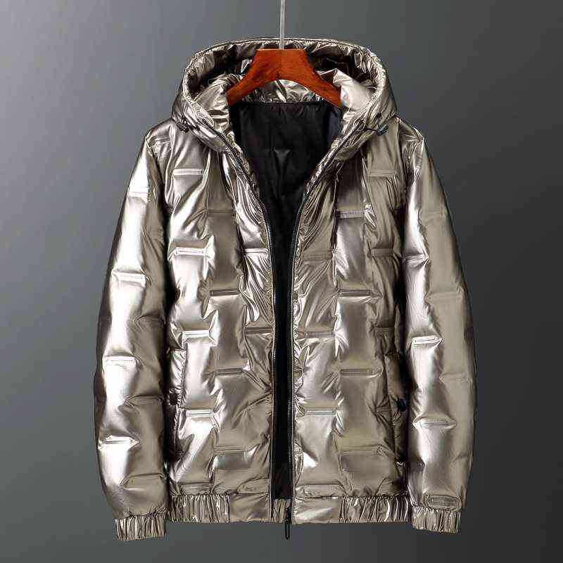 Winter New Shiny Gold Men Down Jacket Parka Coat Fashion Simple Hooded Down Jacket Zipper Casual Pocket Male Brand Clothing Top Y1103, Grey
Winter New Shiny Gold Men Down Jacket Parka Coat Fashion Simple Hooded Down Jacket Zipper Casual Pocket Male Brand Clothing Top Y1103, Grey