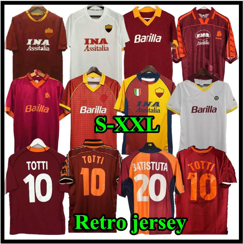 95 96 97 98 99 10 ROMA RETRO soccer jersey 00 01 02 TOTTI Classic BATISTUTA Candela Football shirt Vintage 2002 Maglia da NAKATA 88 89 90 91 92 93 94, 00/01 home
95 96 97 98 99 10 ROMA RETRO soccer jersey 00 01 02 TOTTI Classic BATISTUTA Candela Football shirt Vintage 2002 Maglia da NAKATA 88 89 90 91 92 93 94, 00/01 home