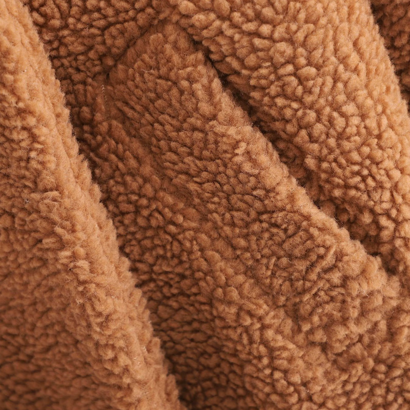 PUWD Casual Woman Oversized Brown Lambswoo Coat Fashion Ladies Winter Loose Warm Outerwear Female Chic Thick Pocket Jackets 210524