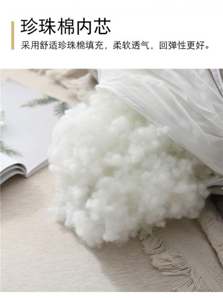 SongKAum Washable 100% Cotton Long Bedside Pillows With Filling Solid Simple Pillow Single Double Home Cushion For Sleeping