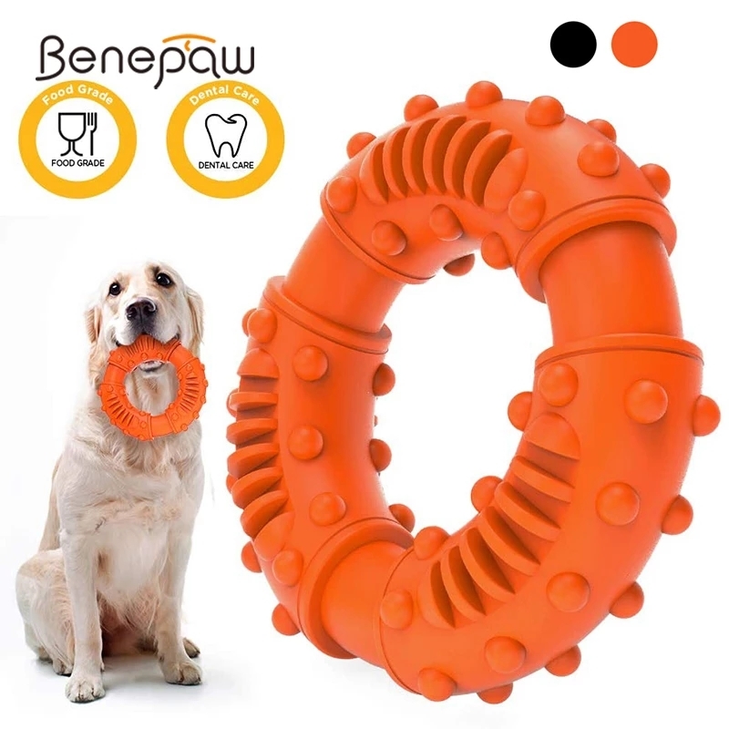 Powerful rubber chew toy for dog teeth Non-toxic and indestructible puppy toy for small and medium-sized big dog pet cleanin