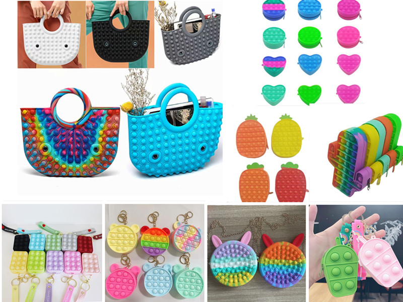 Fidget Toys Pencil Case Handbag Decompression Toy Party Finger Silicone Rainbow Pendant Push Bubble Fashion Handbags Simple Dimple Relief
Fidget Toys Pencil Case Handbag Decompression Toy Party Finger Silicone Rainbow Pendant Push Bubble Fashion Handbags Simple Dimple Relief