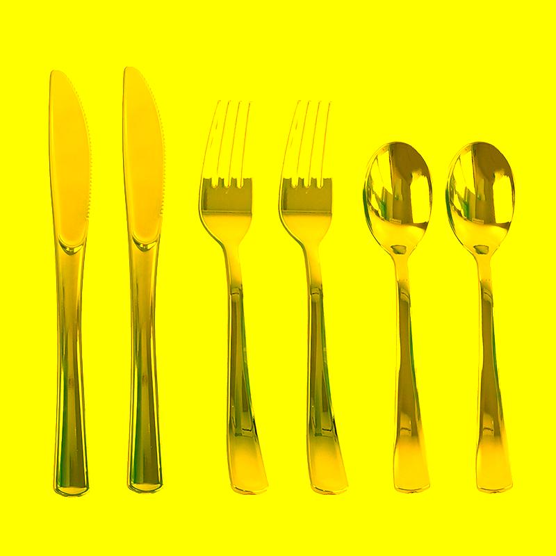 Disposable Dinnerware 10-15pcs Rose Gold Cutlery Set Plastic Knife Fork Spoon Flatware Wedding Event Birthday Party Decoration Supplies
Disposable Dinnerware 10-15pcs Rose Gold Cutlery Set Plastic Knife Fork Spoon Flatware Wedding Event Birthday Party Decoration Supplies
