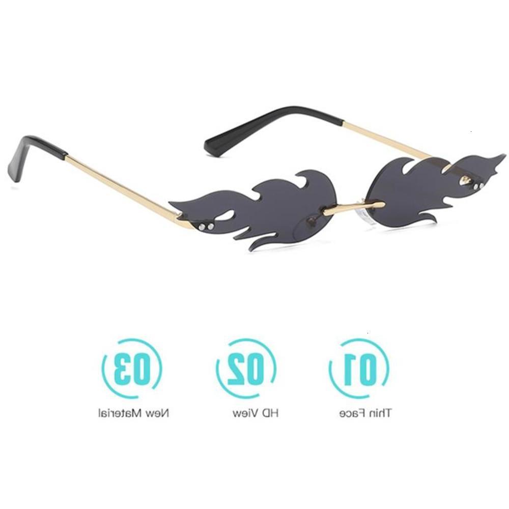sunglasses Unisex Flame Rimless Wave Retro Sun Glasses UV Protection Lightweight Durable Trending Narrow Sunglasses, Black
sunglasses Unisex Flame Rimless Wave Retro Sun Glasses UV Protection Lightweight Durable Trending Narrow Sunglasses, Black