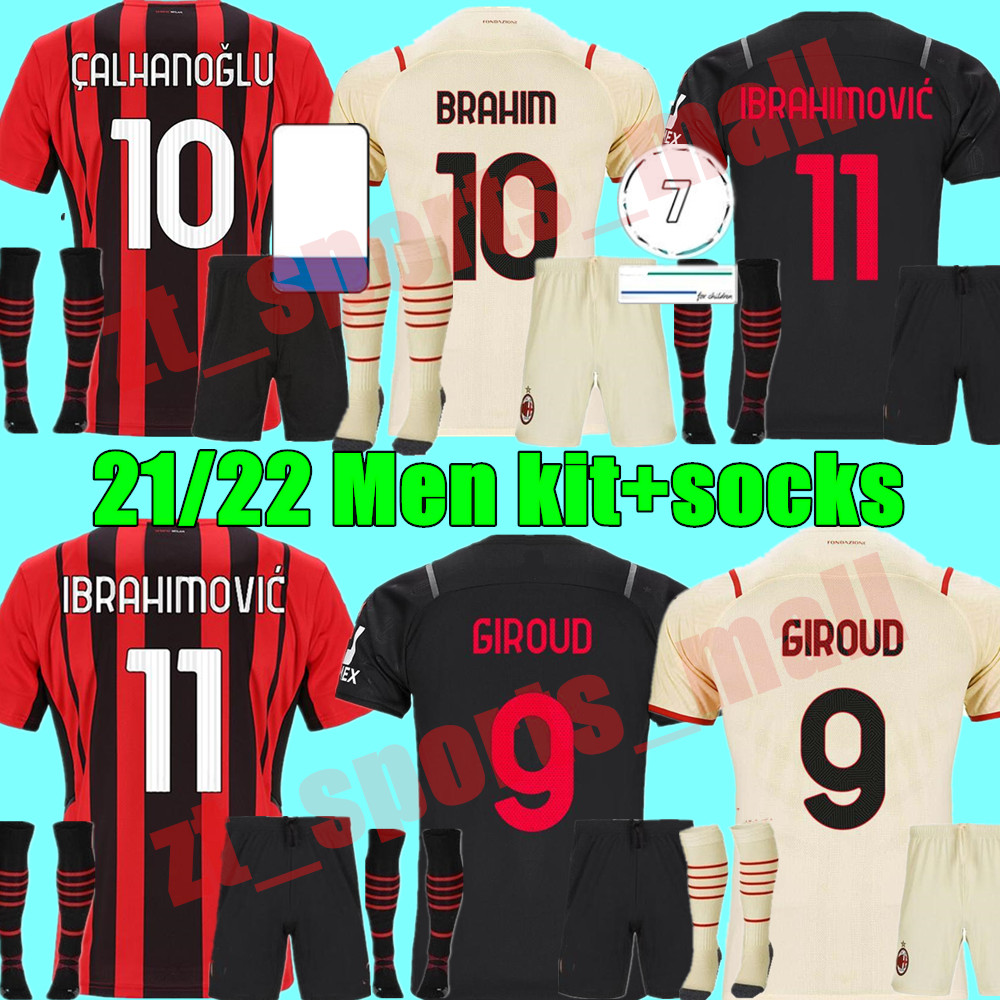 AC milan Men kit 21 22 soccer jersey home away 3rd IBRAHIMOVIC BRAHIM BENNACER KESSIE ROMAGNOLI CALHANOGLU 2021 2022 football shirt TONALI REBIC maillot adult kits, Away+league patch
AC milan Men kit 21 22 soccer jersey home away 3rd IBRAHIMOVIC BRAHIM BENNACER KESSIE ROMAGNOLI CALHANOGLU 2021 2022 football shirt TONALI REBIC maillot adult kits, Away+league patch