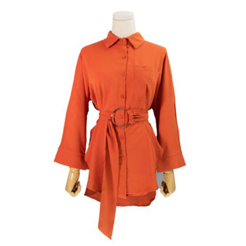 OL Style Elegant White Shirt Women Autumn Tops Fashion Formal Long Sleeve Lapel Lace-up Chiffon Blouses Blusas 210421