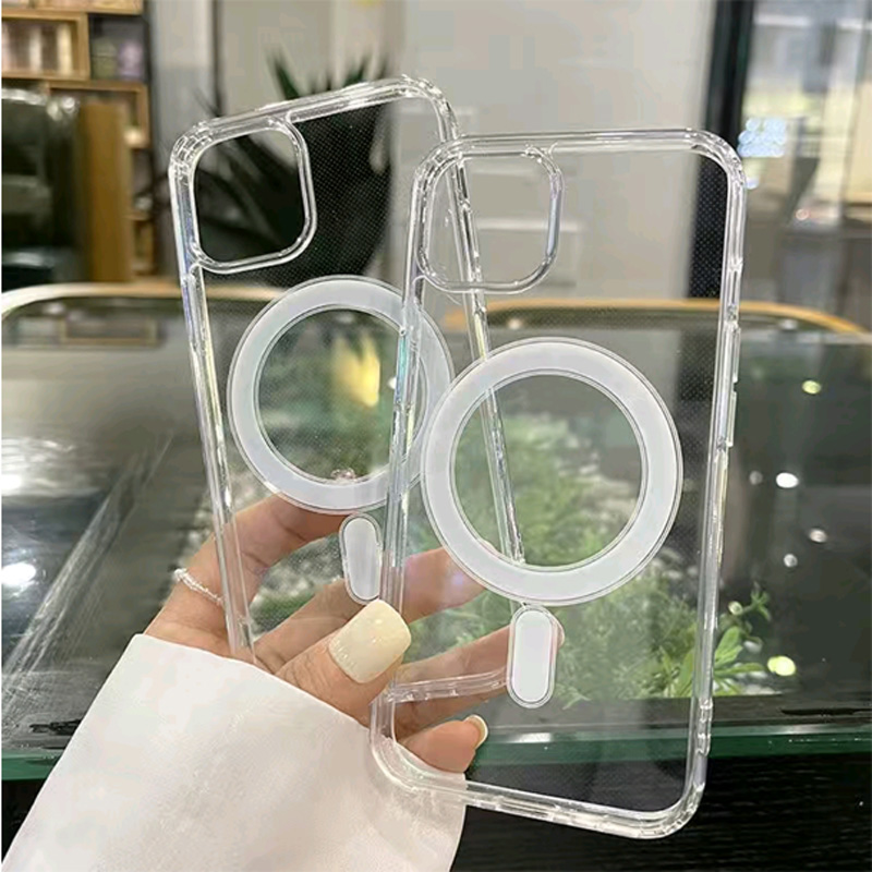 Transparent magnetic MagSafe cases for Apple iPhone13 12 / 11 promax fall protection case
Transparent magnetic MagSafe cases for Apple iPhone13 12 / 11 promax fall protection case