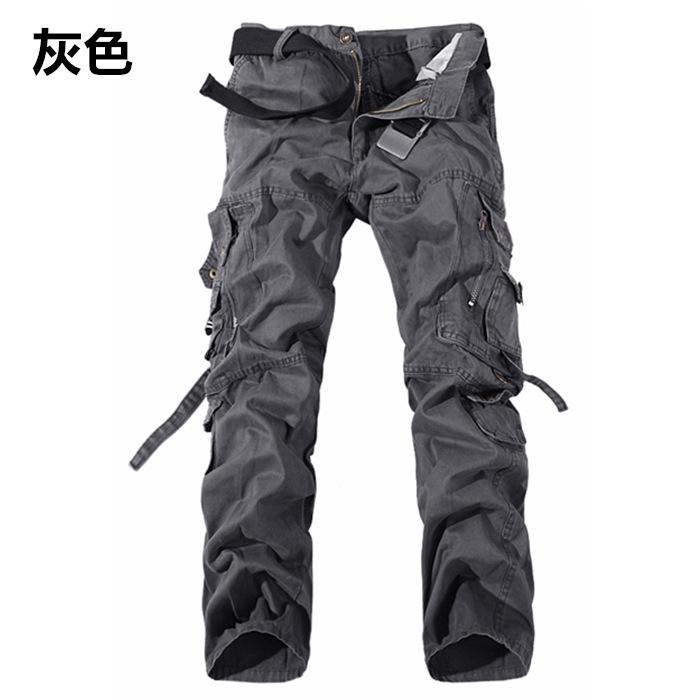 Outdoor Tactical Pants Multi-pocket Leisure Pure Cotton Breathable Loose Slim Fat Urban Cargo Large Size Men's