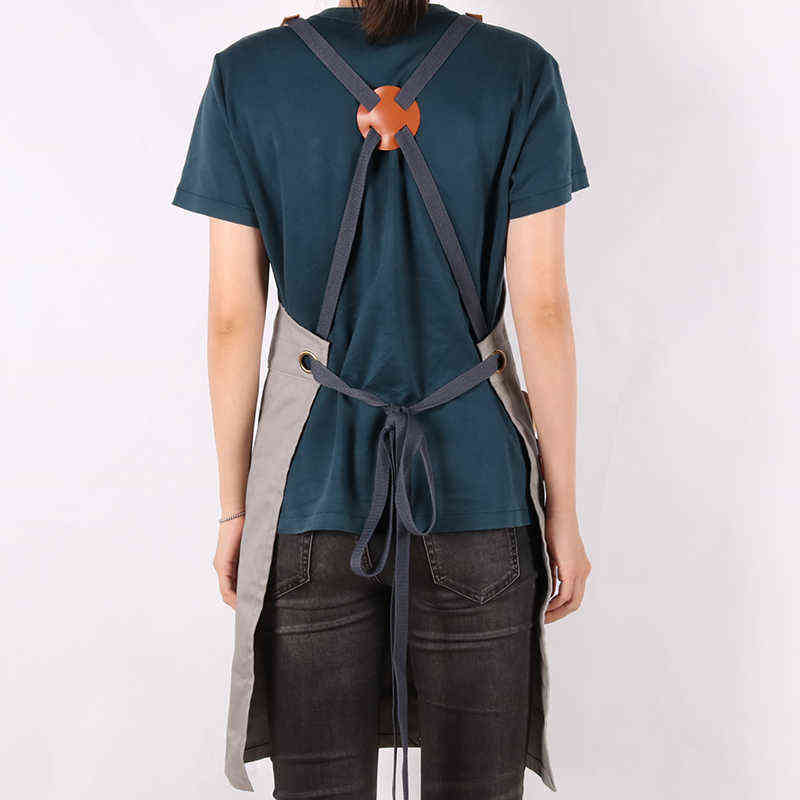 WEEYI paint apron Barista Pottery Apron Dress Barber Cleaning Kitchen Waitress Bid delantal cocina 211222