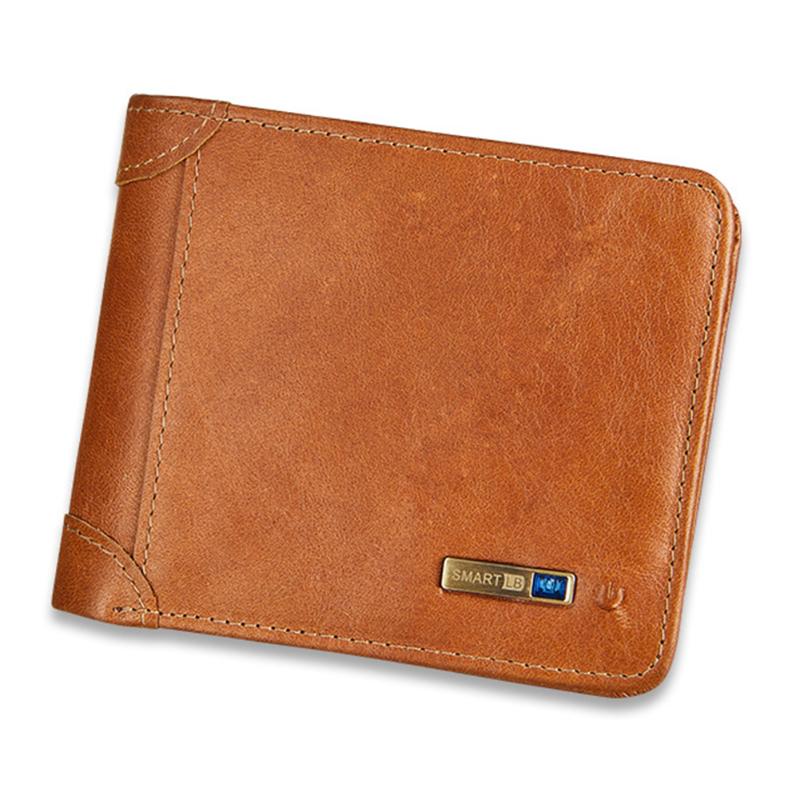 Wallets Men Bluetooth Smart Wallet PU Leather Anti-theft Intelligent Purse Male Card Holders Anti Lost For Outdoor Travel