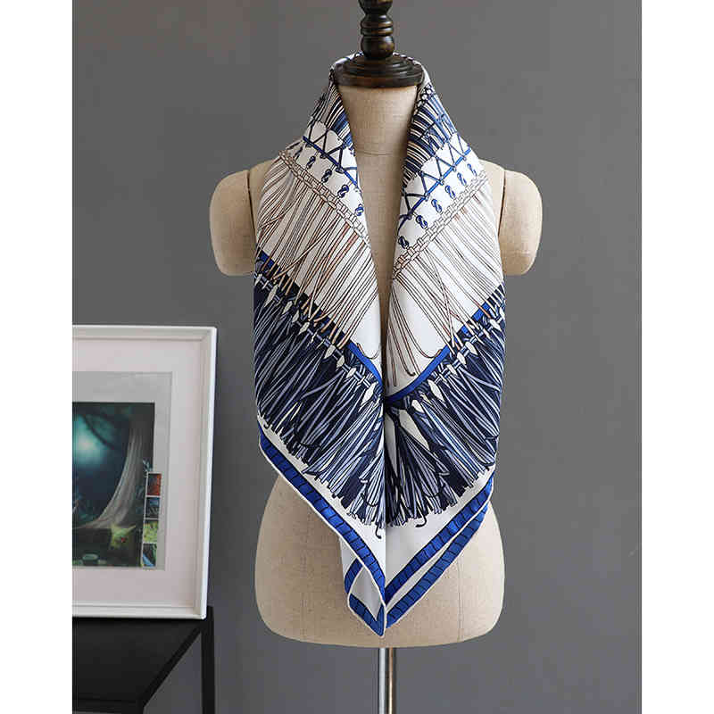 blue color 100% Natural Mulberry* 90*90cm Designer Silk Scarf Hand Rolled Edges foulard en soie luxe
blue color 100% Natural Mulberry* 90*90cm Designer Silk Scarf Hand Rolled Edges foulard en soie luxe
