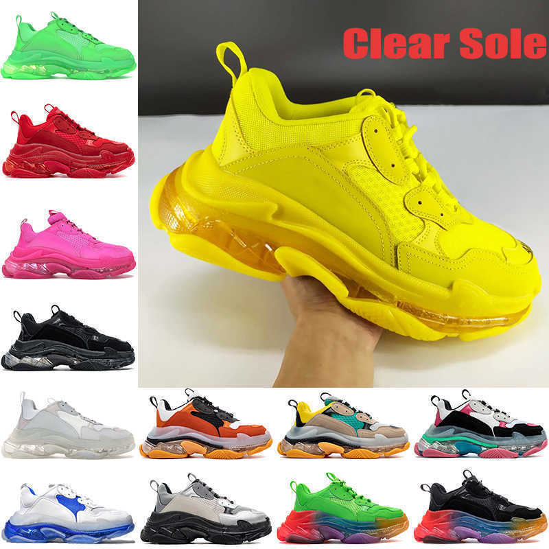 Best Fashion Triple-s clear sole men casual shoes trainers black white yellow pink neon green rainbow sole mens trainers women sneakers
Best Fashion Triple-s clear sole men casual shoes trainers black white yellow pink neon green rainbow sole mens trainers women sneakers