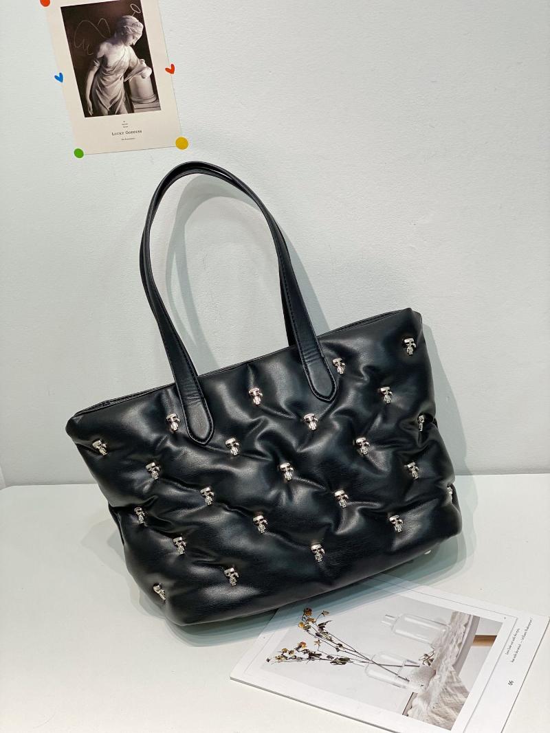 Evening Bags Casual Space Padded Large Tote Women Shoulder Designer Rivet Handbags Luxury Pu Leather Down Cotton Bag Big Sac Winter 2021
Evening Bags Casual Space Padded Large Tote Women Shoulder Designer Rivet Handbags Luxury Pu Leather Down Cotton Bag Big Sac Winter 2021