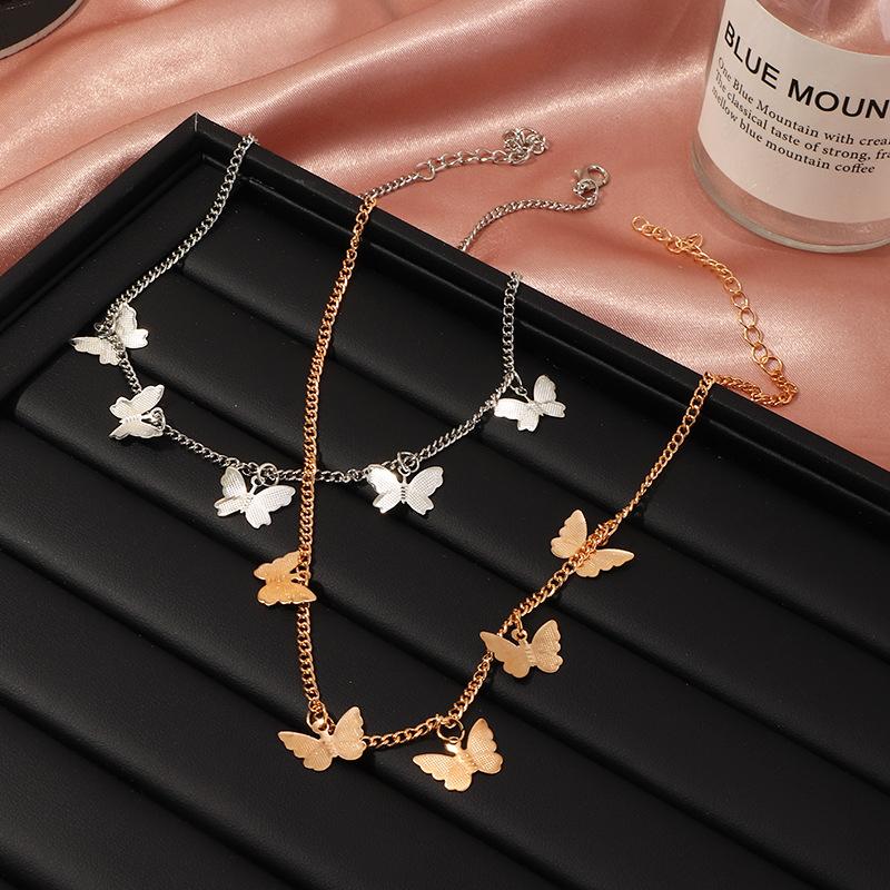 Pendant Necklaces Bohemian Cute Animal Butterfly Necklace For Women Clavicle Chain Chocker Jewelry Girls Fashion