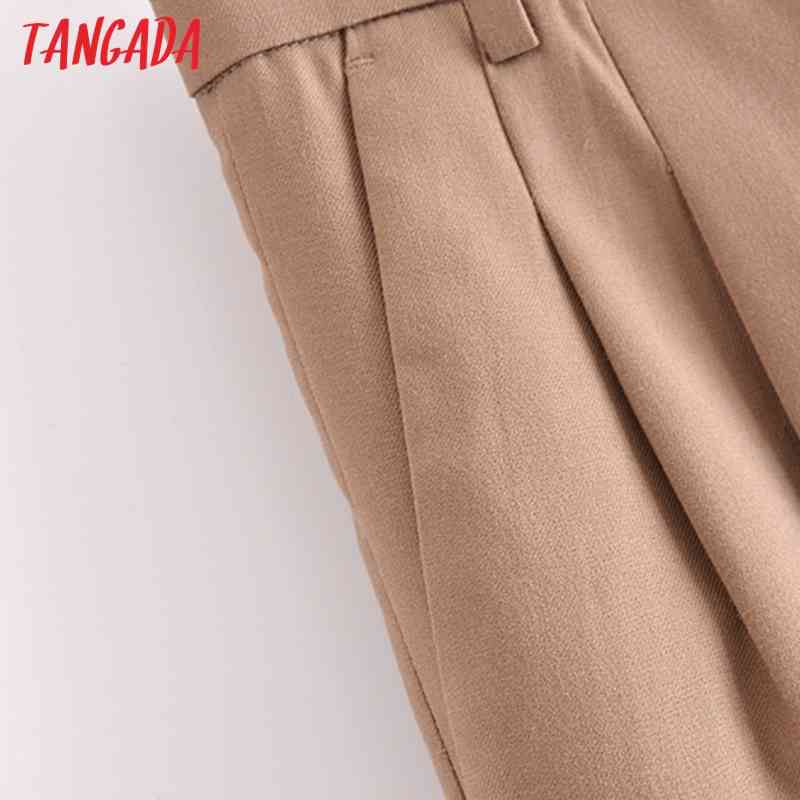 Women Elegant Solid Khaki Side Zipper Pockets Vintage OL Shorts Pantalones 3H265 210416