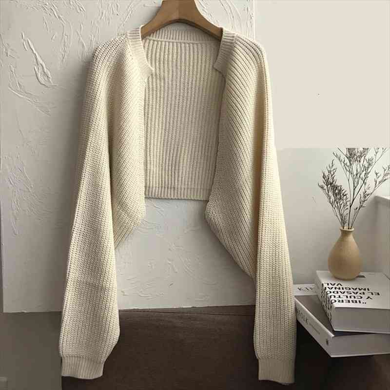 cardigan autumn long sleeve short sweater women elegant korean ribbed knitted coat solid ladies soft outwear female, White;black
cardigan autumn long sleeve short sweater women elegant korean ribbed knitted coat solid ladies soft outwear female, White;black