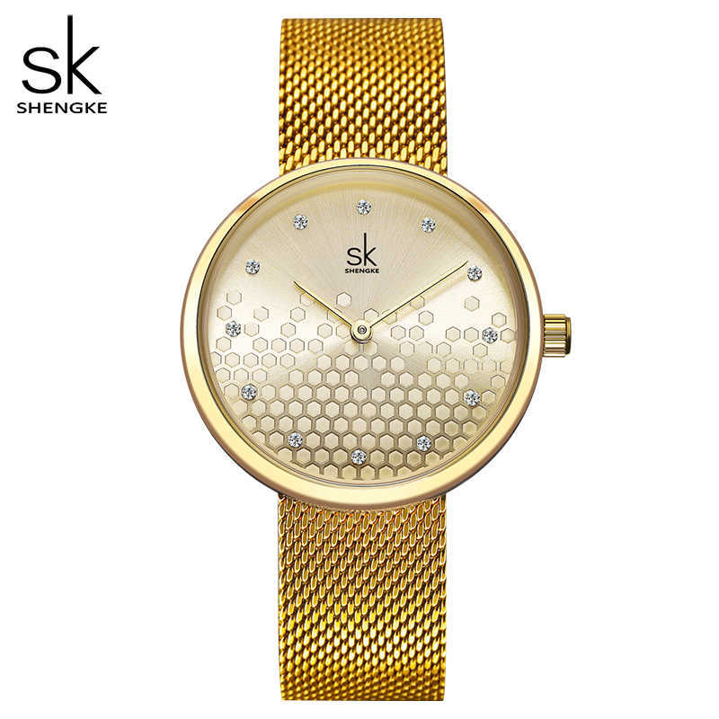 Shengke Gold Luxury Women Watch Top Brand Ladies Watches Quartz Waterproof Women's Wristwatch zegarek damski Clock Gifts 210616, Silver
Shengke Gold Luxury Women Watch Top Brand Ladies Watches Quartz Waterproof Women's Wristwatch zegarek damski Clock Gifts 210616, Silver