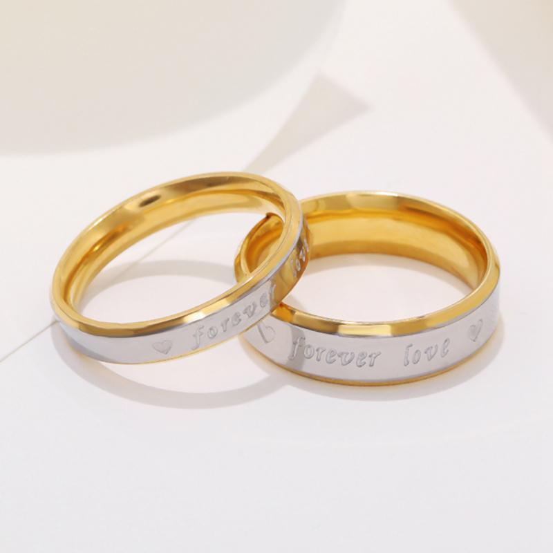Cluster Rings 6mm Stainless Steel Couple Lover For Women Romantic Forever Love Ring Men Korean Fashion Jewelry Wedding WC031, Golden;silver
Cluster Rings 6mm Stainless Steel Couple Lover For Women Romantic Forever Love Ring Men Korean Fashion Jewelry Wedding WC031, Golden;silver