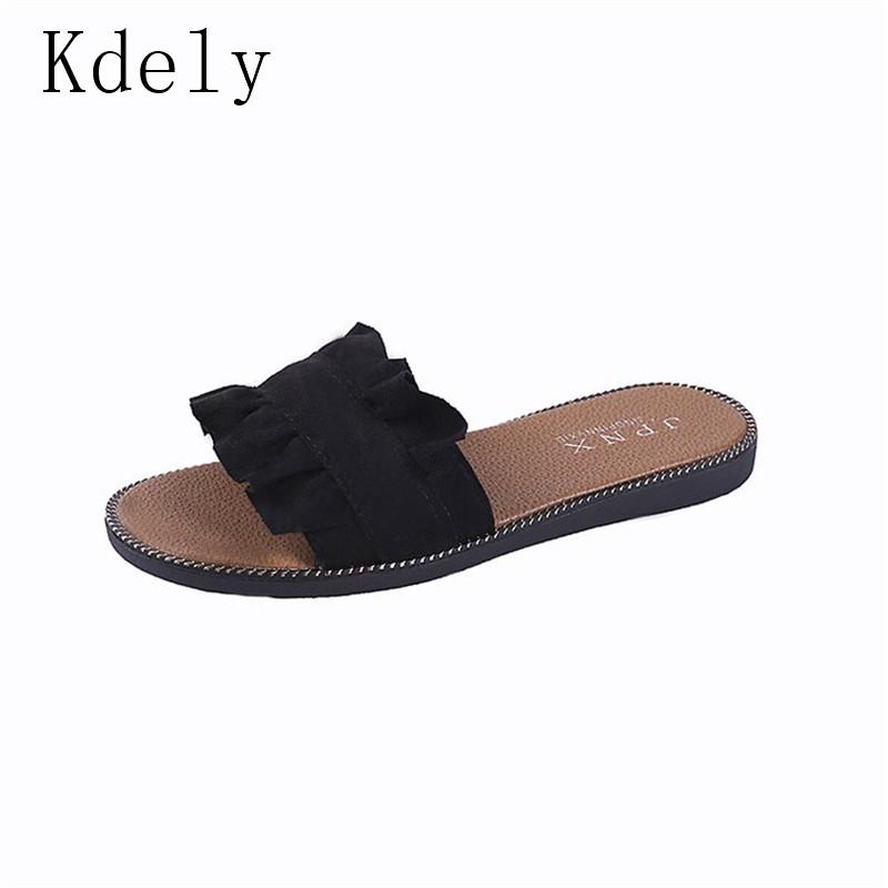 Summer Women Flip Flops Fashion Solid Color Flounce Flat Heel Sandals Outdoor Slipper Beach Shoes For Female Size 35-40, Black
Summer Women Flip Flops Fashion Solid Color Flounce Flat Heel Sandals Outdoor Slipper Beach Shoes For Female Size 35-40, Black