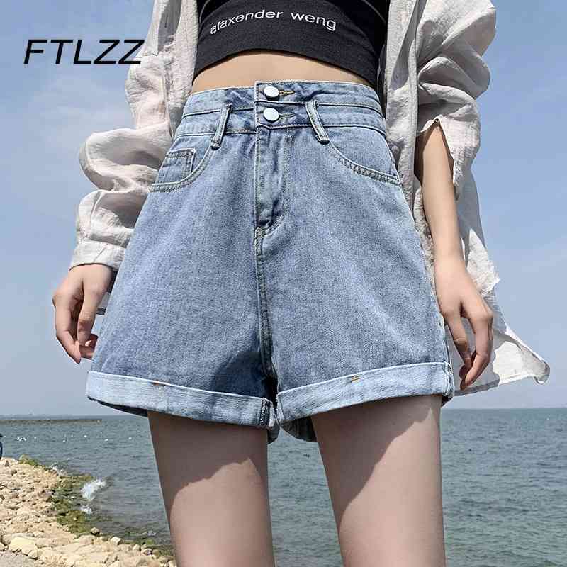 Summer Denim Short Korean Style High Waist Two Button Loose Wide Legs Jeans Female Vintage Blue Bottoms 210602, Black
Summer Denim Short Korean Style High Waist Two Button Loose Wide Legs Jeans Female Vintage Blue Bottoms 210602, Black