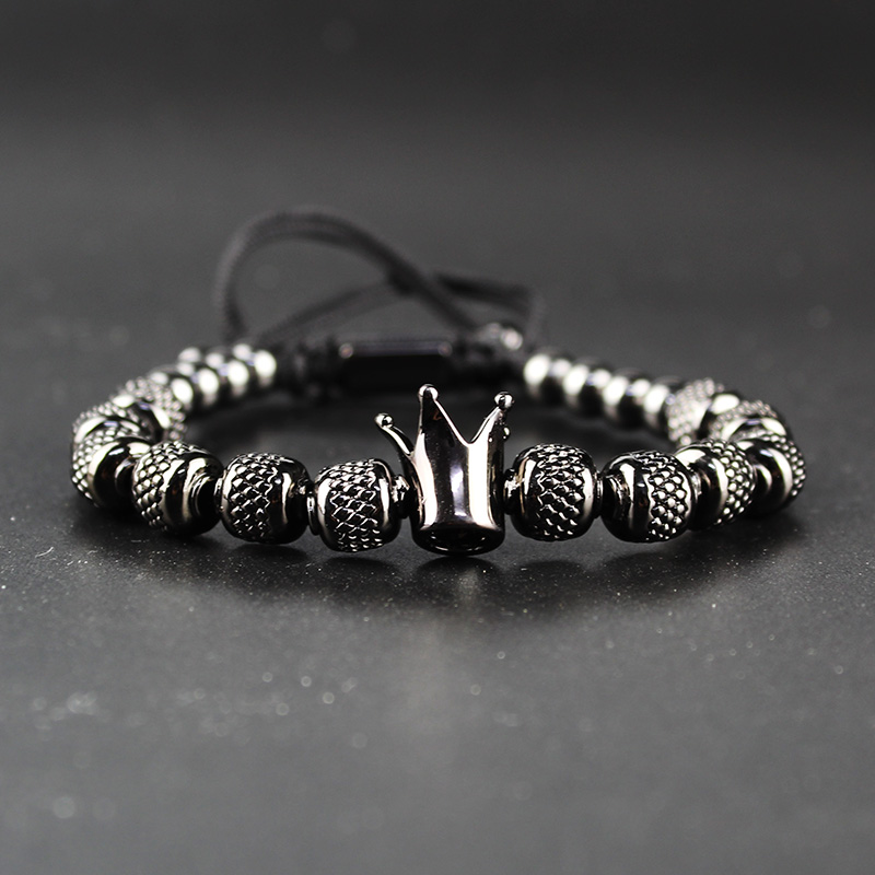 Fashion Black Royal Men Bracelet copper Crown Skull Bracelets set For Women Beads Pulseras Hombre Moda Masculina Bileklik Erkek
Fashion Black Royal Men Bracelet copper Crown Skull Bracelets set For Women Beads Pulseras Hombre Moda Masculina Bileklik Erkek