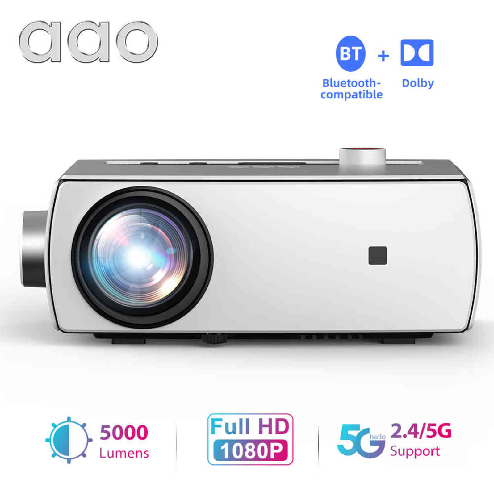 AAO YG430 Full HD 1080P Mini Projector Bluetooth-compatible Dolby YG431 5G WiFi LED Portable Proyector Home Theater Smart Beamer H1117
AAO YG430 Full HD 1080P Mini Projector Bluetooth-compatible Dolby YG431 5G WiFi LED Portable Proyector Home Theater Smart Beamer H1117