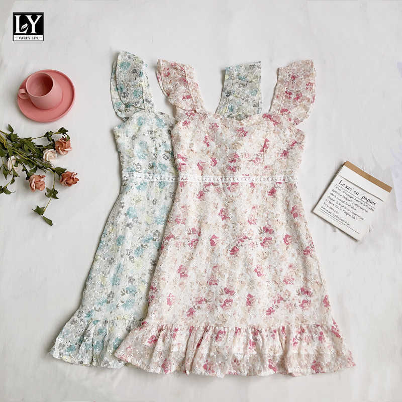 LY VAREY LIN Summer Women Casual Sweet Dresses Embroidery Flowers Ruffles Short Dress Fashion A-line 210526, Blue
LY VAREY LIN Summer Women Casual Sweet Dresses Embroidery Flowers Ruffles Short Dress Fashion A-line 210526, Blue