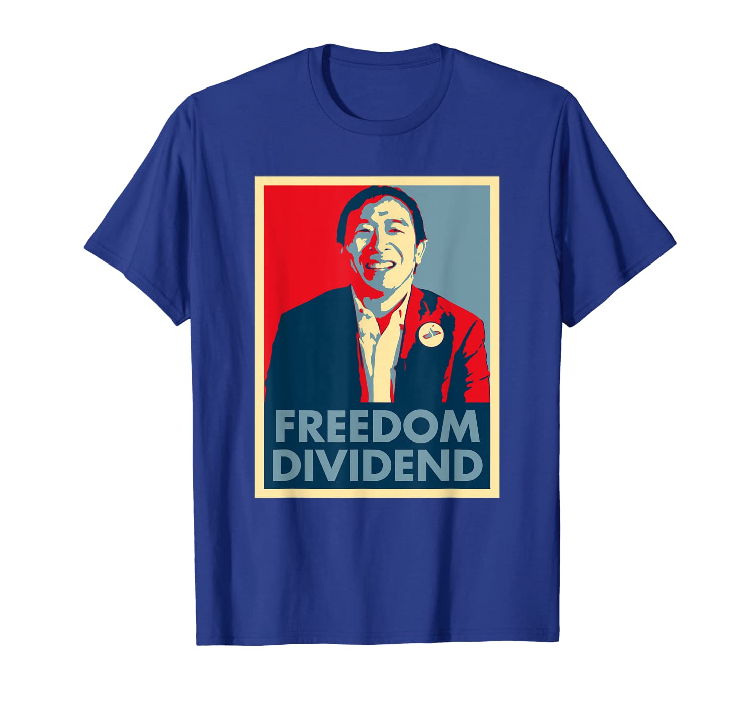 om dividend andrew yang 2020 t shirt for ubi democrats, White;black