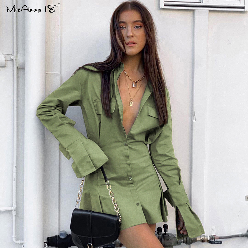 Mnealways18 Pleated Shirt Dress White Women Flare Sleeve Elegant Office Dress Summer Green Tunic Casual Dress Mini Spring 2021, Black
Mnealways18 Pleated Shirt Dress White Women Flare Sleeve Elegant Office Dress Summer Green Tunic Casual Dress Mini Spring 2021, Black