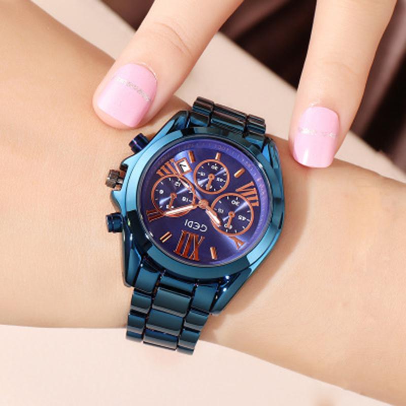Wristwatches GEDI Blue Elegant Dress Women Watches Luxury Design Ladies Quartz Watch Stainless Steel Band Women's Wristwatch Reloj De Hombre, Gold
Wristwatches GEDI Blue Elegant Dress Women Watches Luxury Design Ladies Quartz Watch Stainless Steel Band Women's Wristwatch Reloj De Hombre, Gold