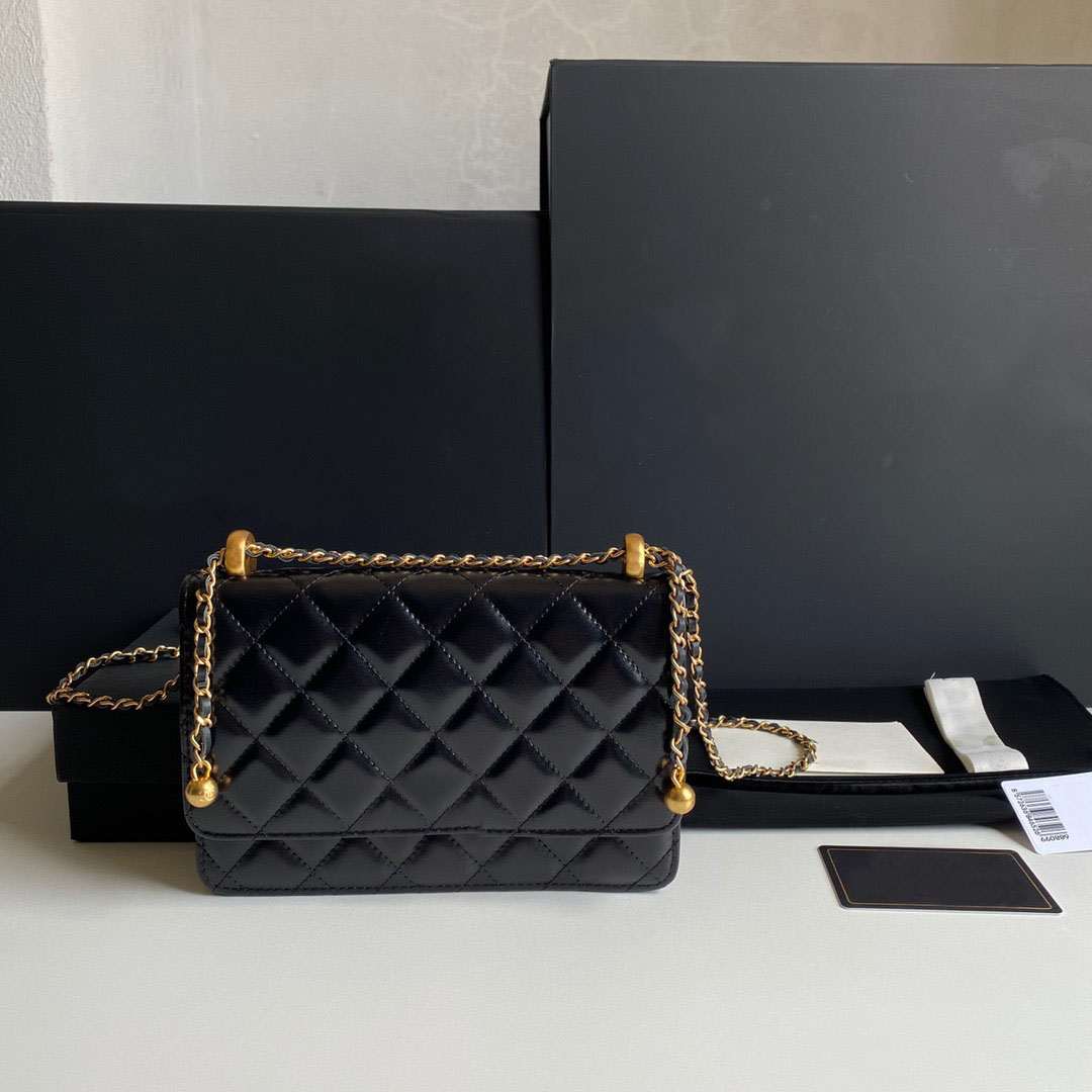 Classic luxury fashion brand wallet vintage lady brown leather handbag designer chain shoulder bag with box wholesale 088, Black
Classic luxury fashion brand wallet vintage lady brown leather handbag designer chain shoulder bag with box wholesale 088, Black