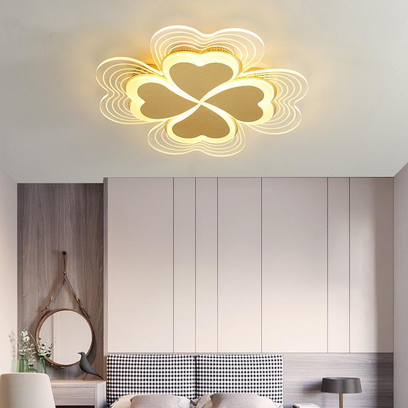 

Ceiling Lights FKL Nordic Gold/White Lamp Acrylic Heart-Shaped LED Modern Warm Children's Room Bedroom