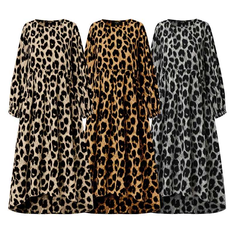 2021women long sleeve dress vintage leopard printed dresses vonda 2021 casual o neck long sleeve robe bohemian vestidos femme, Black;gray
2021women long sleeve dress vintage leopard printed dresses vonda 2021 casual o neck long sleeve robe bohemian vestidos femme, Black;gray