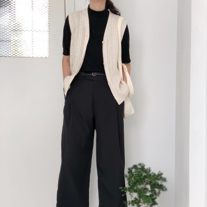 Fashion OL Basic Vintage Sweater Women Vest Sleeveless Autumn Winter Elegant Solid Formal Knitted Cardigan Tops 210421