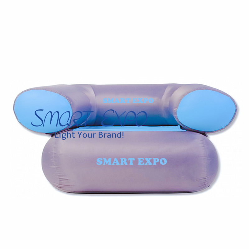 Inflatable Sofa Air Lounge Furniture with Custom Full Color Printing and Manual Pump