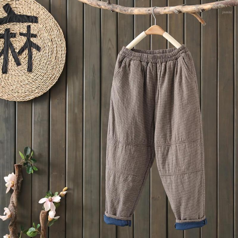 Women's Pants & Capris Winter Women Cotton Padded Solid Color Thick 2021 Elastic Wasit Pockets Loose Casual Plaid Fashion Trousers
Women's Pants & Capris Winter Women Cotton Padded Solid Color Thick 2021 Elastic Wasit Pockets Loose Casual Plaid Fashion Trousers