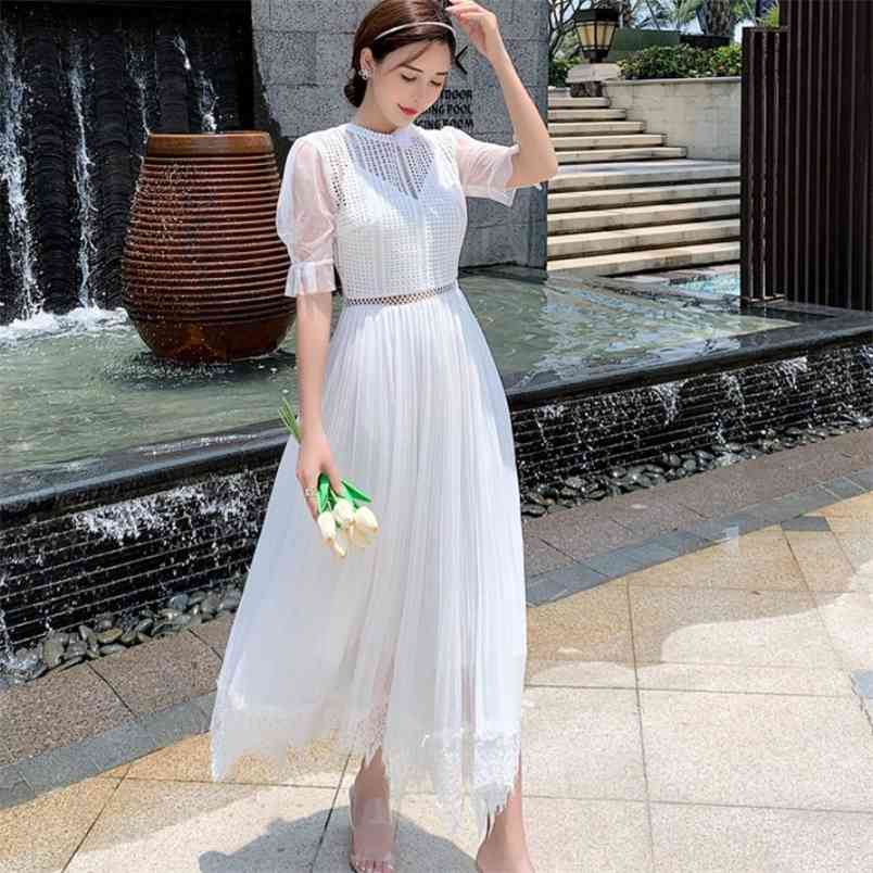 Runway Design Ladies Lace Patchwork Chiffon Pleated Long Dress Vintage Women's Elegant High Waist Slim Maxi Dresses Vestido 210519, Photo color
Runway Design Ladies Lace Patchwork Chiffon Pleated Long Dress Vintage Women's Elegant High Waist Slim Maxi Dresses Vestido 210519, Photo color
