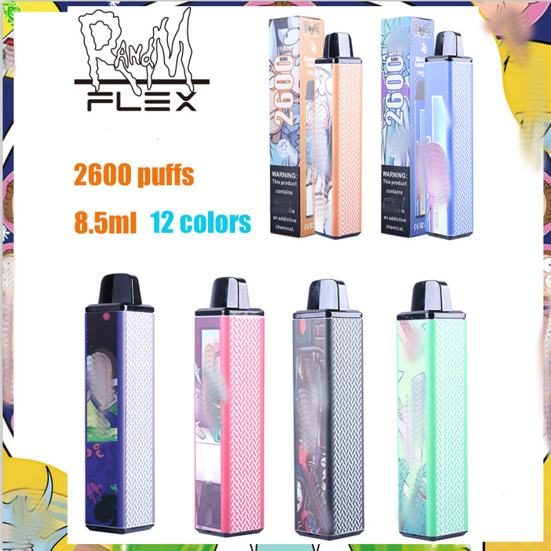 Disposable vape 2600 puffs RandM Flex e Cigarettes Vapor Plus bars 8.5ml Pre filled Cartridge Pods Packaging 18350 A+ battery
Disposable vape 2600 puffs RandM Flex e Cigarettes Vapor Plus bars 8.5ml Pre filled Cartridge Pods Packaging 18350 A+ battery