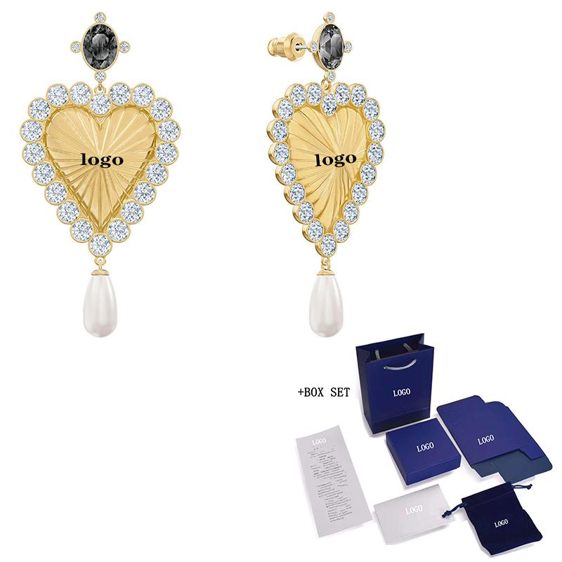 Stud Swa Fashion Classic Retro Golden Pierced Earrings Exquisite Crystal Water Drop Pearl Decoration Ladies Romantic Jewelry
Stud Swa Fashion Classic Retro Golden Pierced Earrings Exquisite Crystal Water Drop Pearl Decoration Ladies Romantic Jewelry