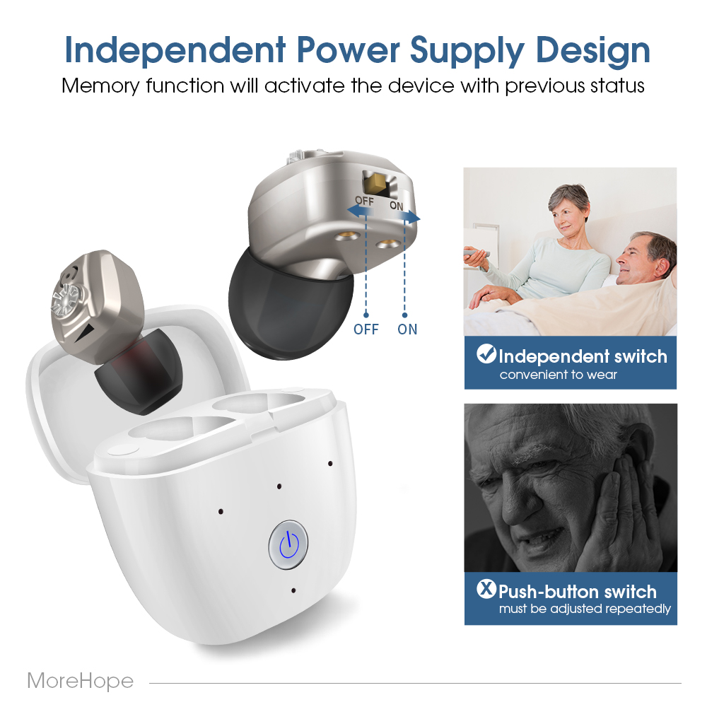 More Glory Mini Invisible Digital Hearing Aid With Charging Box Suitable For Loudspeakers With Moderate To Severe Hearing LossScouts
More Glory Mini Invisible Digital Hearing Aid With Charging Box Suitable For Loudspeakers With Moderate To Severe Hearing LossScouts