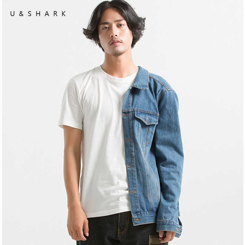 U&SHARK Autumn Vintage Denim Jackets Coats Men Cotton Clothing Retro Style Jeans Jacket Men Slim Fit Casual Outerwear Coats Male 210603
