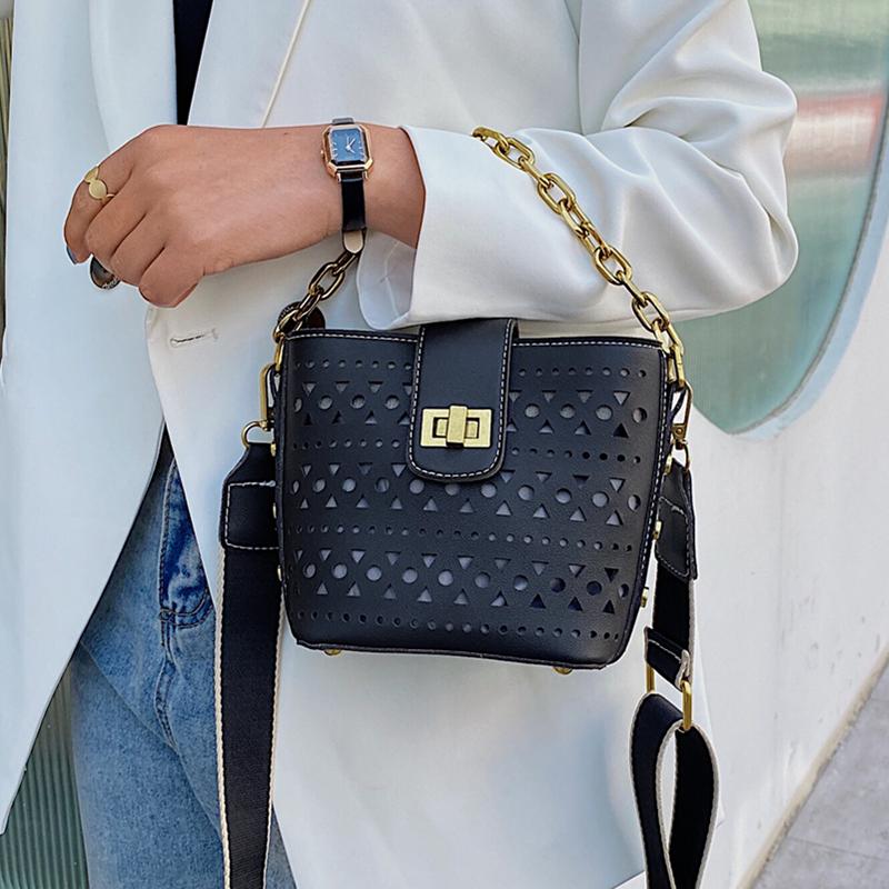 Small Hollow Out Tote Bags Luxury Women Brand Handbag Chain Bucket Bag High Quality Pu Leather Crossbody Female Shoulder, Black
Small Hollow Out Tote Bags Luxury Women Brand Handbag Chain Bucket Bag High Quality Pu Leather Crossbody Female Shoulder, Black