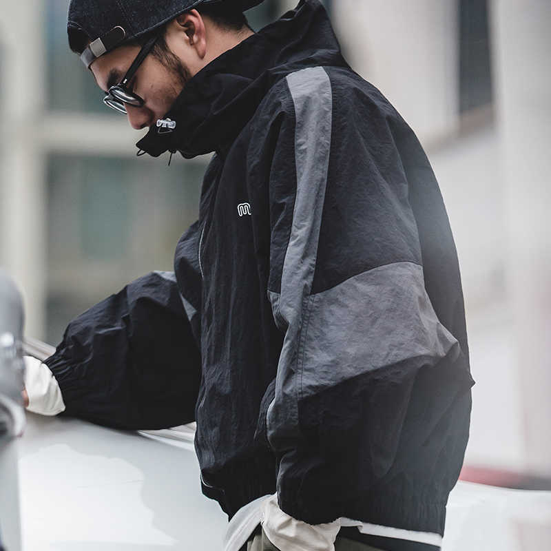 Maden Detachable Double Zipper Jackets For Men ARMY Bomber Vintage Workwear Quick-drying Jacket Male Ardena Green 210811