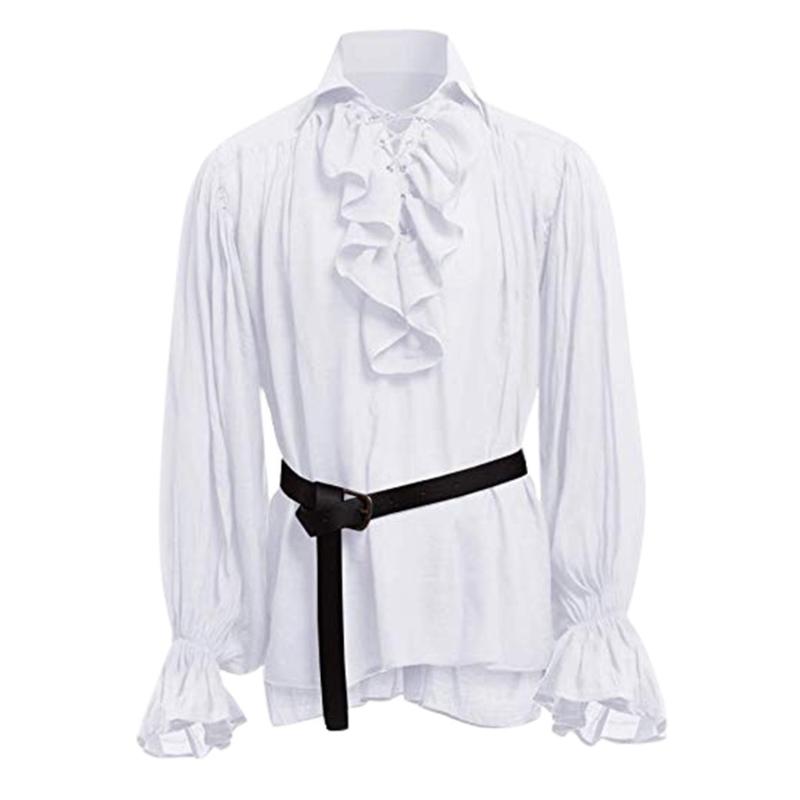 Men' Casual Shirts High Quality Fashion Men Bandage Long Sleeve Shirt Gothic Man Blouse Tops Autumn Mens Style C106, Beige
Men' Casual Shirts High Quality Fashion Men Bandage Long Sleeve Shirt Gothic Man Blouse Tops Autumn Mens Style C106, Beige