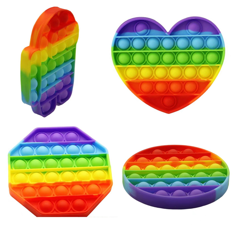 MOQ 10Pcs Push Pop Fidget Toy Party Favor Rainbow Bubble Sensory Autism Special Needs Stress Reliever It Squeeze for Kids Family
MOQ 10Pcs Push Pop Fidget Toy Party Favor Rainbow Bubble Sensory Autism Special Needs Stress Reliever It Squeeze for Kids Family