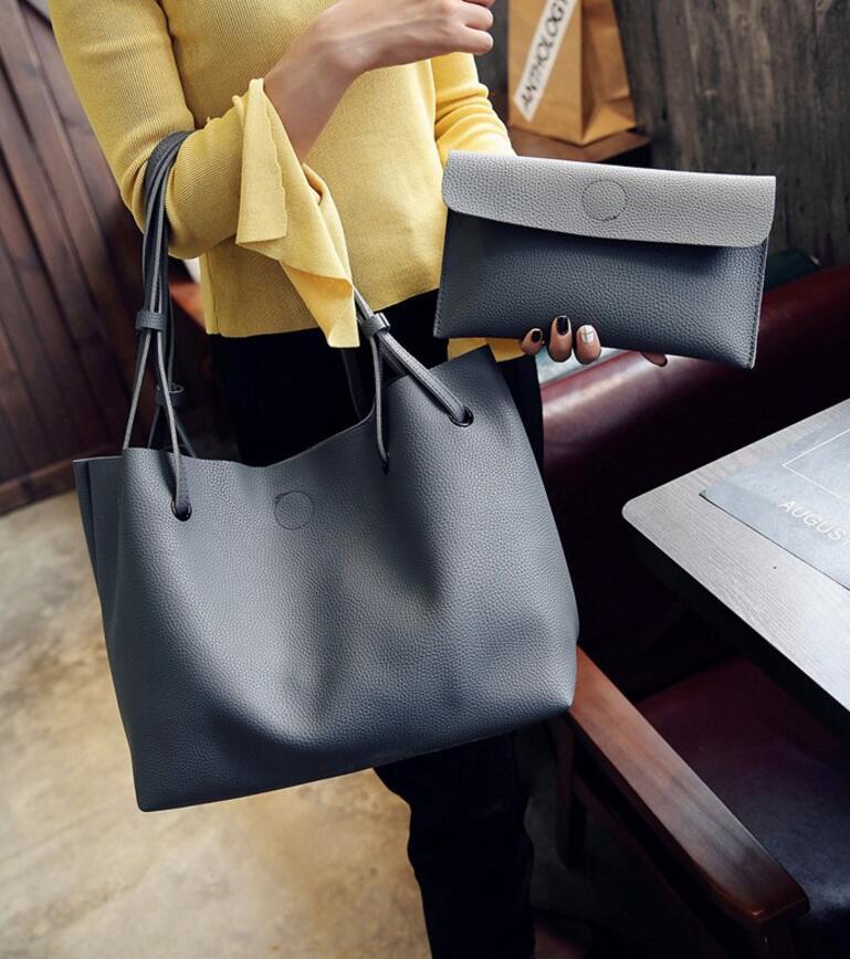 Shoulder Bags Fashion Plain Big Black Tote Handbag Set Of 2 Women Pink Shopping Bag Lady Grey Brown Clutch
Shoulder Bags Fashion Plain Big Black Tote Handbag Set Of 2 Women Pink Shopping Bag Lady Grey Brown Clutch