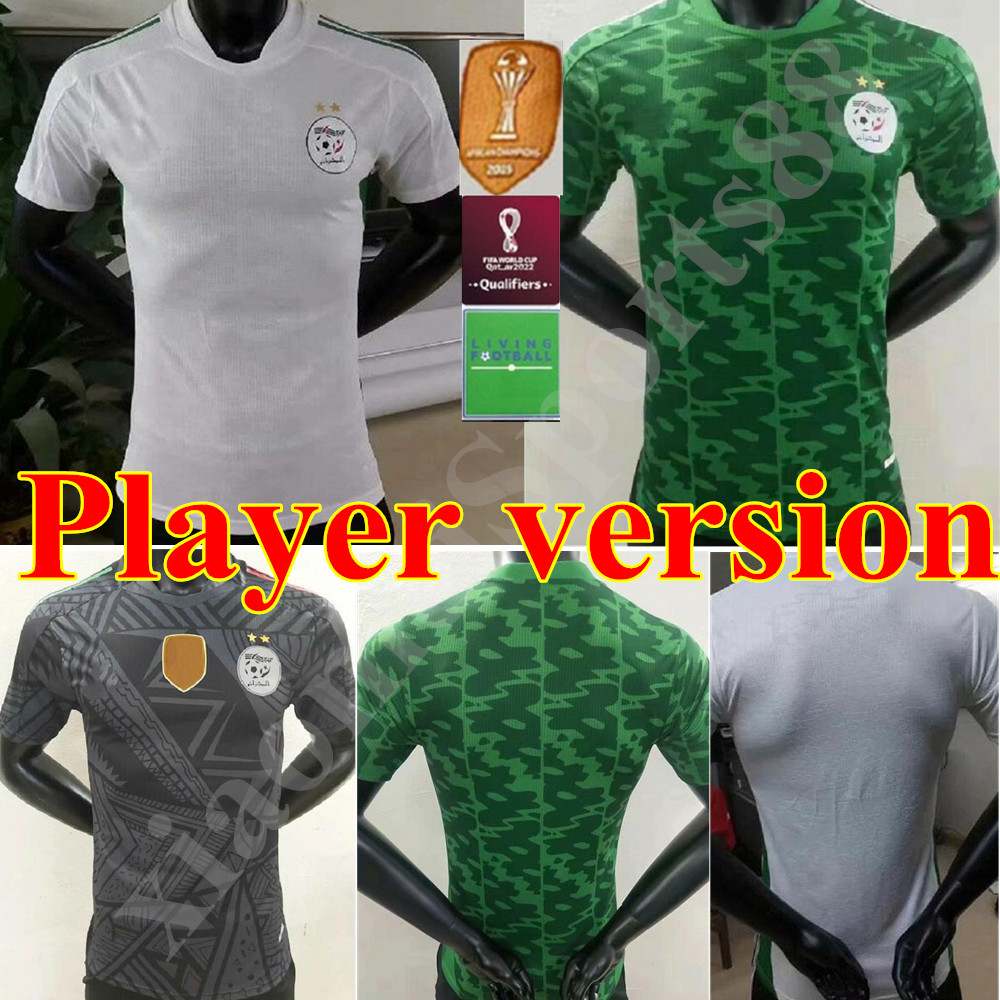 21 22 Player version Algerie SOCCER JERSEYS 2021 2022 HOME MAHREZ BRAHIMI BENNACER 2 Star Algeria Men maillot de football shirtsUniform, Men size s-xxl
21 22 Player version Algerie SOCCER JERSEYS 2021 2022 HOME MAHREZ BRAHIMI BENNACER 2 Star Algeria Men maillot de football shirtsUniform, Men size s-xxl
